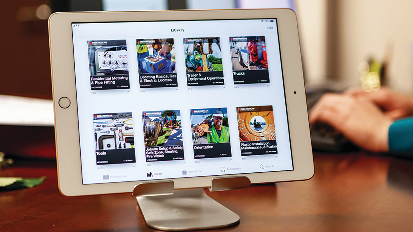 The gas apprenticeship eBook library contains a complete set of training modules and apps, separated into phases.