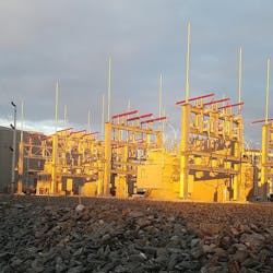The outdoor yard housed three 115/11.5-kV power transformers and four 11.5/23-kV transformers. The outdoor yard housed three 115/11.5-kV power transformers and four 11.5/23-kV transformers.