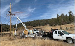 To install FR-NP covered wire, the crew of linemen use reel and pulling trailers and a specialized stripping tool. To install FR-NP covered wire, the crew of linemen use reel and pulling trailers and a specialized stripping tool.