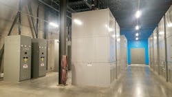 Because of the limited space available to build a new substation while keeping the existing substation operational, TRC Companies Inc. was contracted to design a building to house some of the major equipment, including the 63-kA switchgear, indoor reactors and switches.