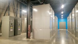 Because of the limited space available to build a new substation while keeping the existing substation operational, TRC Companies Inc. was contracted to design a building to house some of the major equipment, including the 63-kA switchgear, indoor reactors and switches. Because of the limited space available to build a new substation while keeping the existing substation operational, TRC Companies Inc. was contracted to design a building to house some of the major equipment, including the 63-kA switchgear, indoor reactors and switches.