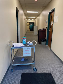 This self-check-in station was deployed at all facilities. This self-check-in station was deployed at all facilities.