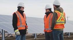 FortisAlberta field crew connects 15-MW solar farm outside Calgary, Alberta.