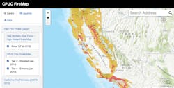 This California Public Utilities Commission Fire Map shows which areas are in the high-fire threat district. This California Public Utilities Commission Fire Map shows which areas are in the high-fire threat district.