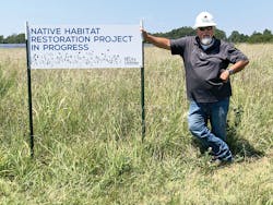 The pollinator plot to help support native habitat restoration at CU's solar farm is underway. The pollinator plot to help support native habitat restoration at CU's solar farm is underway.