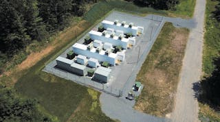 Aerial view of Key Capture Energy&rsquo;s KCE NY 1 battery storage project located in Saratoga County, New York.