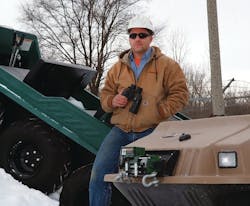 Inspector uses ATV for off-road inspections. Inspector uses ATV for off-road inspections.