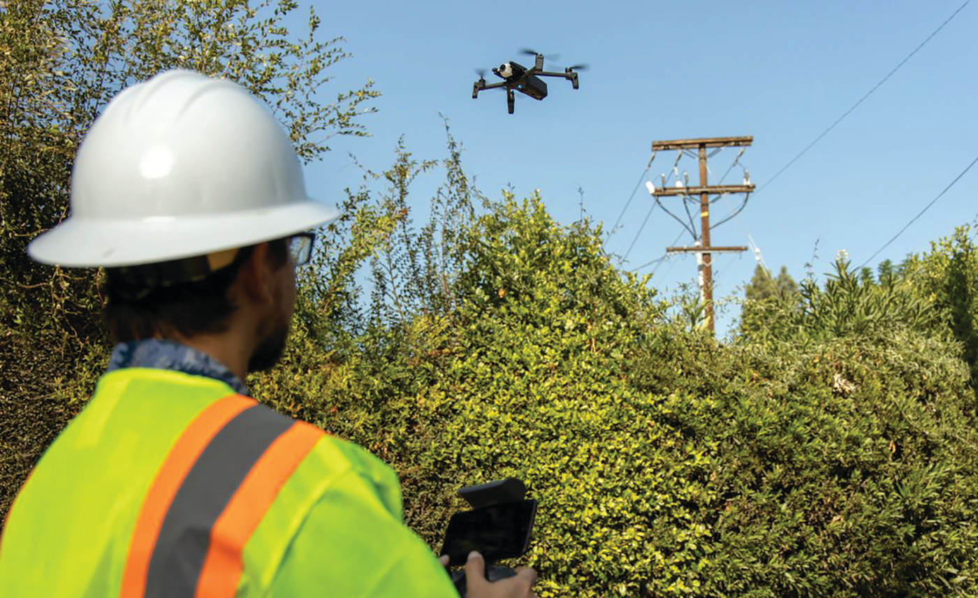 In addition to foot patrol crews, trucks and helicopters, drones are used to inspect electrical equipment in high fire-risk areas.
