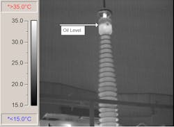 Figure 6. IR image showing normal oil level. Figure 6. IR image showing normal oil level.
