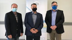 Left to right: Bobby Morrissey, member of parliament for Egmont, the Honourable Dennis King, premier of Prince Edward Island, and the Honourable Steven Myers, Prince Edward Island minister of transportation, infrastructure, and energy Left to right: Bobby Morrissey, member of parliament for Egmont, the Honourable Dennis King, premier of Prince Edward Island, and the Honourable Steven Myers, Prince Edward Island minister of transportation, infrastructure, and energy