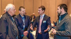 Eric Eriksen shares a message with peers at a Alaska State Conference as the acting president. Eric Eriksen shares a message with peers at a Alaska State Conference as the acting president.