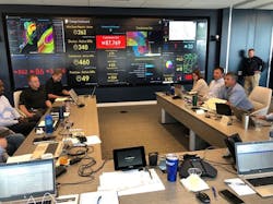 Emergency Preparedness Team on the job to restore power. Note: image taken prior to Covid-19 pandemic. Emergency Preparedness Team on the job to restore power. Note: image taken prior to Covid-19 pandemic.