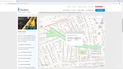 Peoples Gas web page with construction activity information. Peoples Gas web page with construction activity information.
