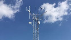 NYS Mesonet weather station in Manhattan. NYS Mesonet weather station in Manhattan.