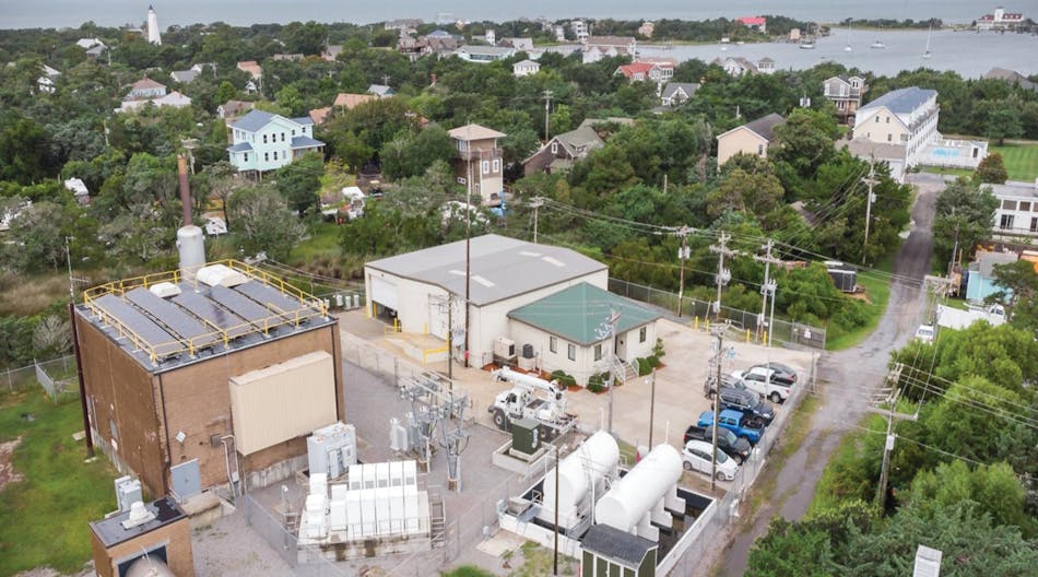 To maximize the project&rsquo;s real estate, NCEMC and Tideland EMC installed the solar array on the roof of the building housing the diesel generator.