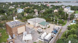 To maximize the project&rsquo;s real estate, NCEMC and Tideland EMC installed the solar array on the roof of the building housing the diesel generator.