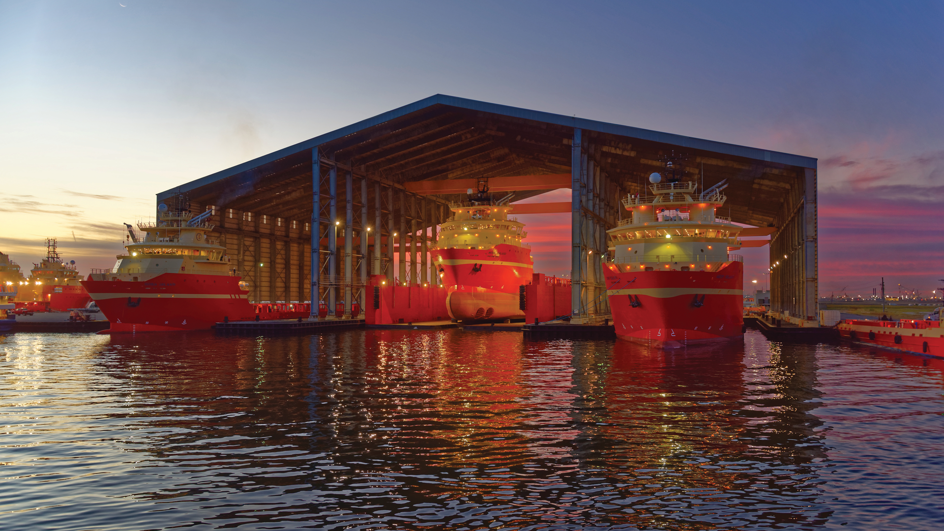 ECO supply vessels are arranged to receive beneficial shore power from local electric company Entergy Louisiana at Port Fourchon in Lafourche Parish.