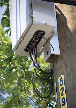 Modular quarter-turn connections help enable fast, reliable and glove-friendly connections between the Lindsey sensors and a MicroPMU telemetry cabinet. Modular quarter-turn connections help enable fast, reliable and glove-friendly connections between the Lindsey sensors and a MicroPMU telemetry cabinet.