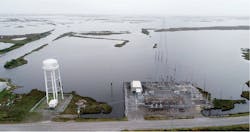 The electric substation, where transmission of power from a centralized generation station located about 60 miles away, is stepped down to the local distribution feeders in Lafourche Parish. The electric substation, where transmission of power from a centralized generation station located about 60 miles away, is stepped down to the local distribution feeders in Lafourche Parish.