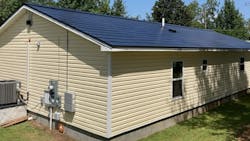A Tesla Solar Roof was installed on this Habitat for Humanity home in Hattiesburg. A Tesla Solar Roof was installed on this Habitat for Humanity home in Hattiesburg.