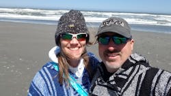 Robert Seekell says his wife, Alison, has helped him on his 7-year journey to invent a new product for the line trade. Robert Seekell says his wife, Alison, has helped him on his 7-year journey to invent a new product for the line trade.