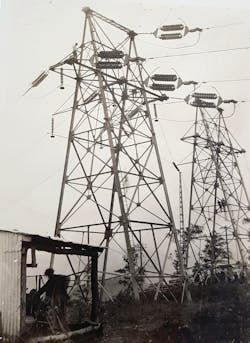 Long span towers circa 1926.