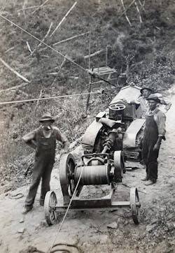 Cleveland tractor and custom winch circa 1926. Cleveland tractor and custom winch circa 1926.