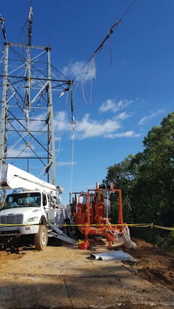View of construction setup. View of construction setup.