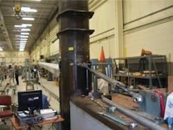 Test pole and guys. Test pole and guys.