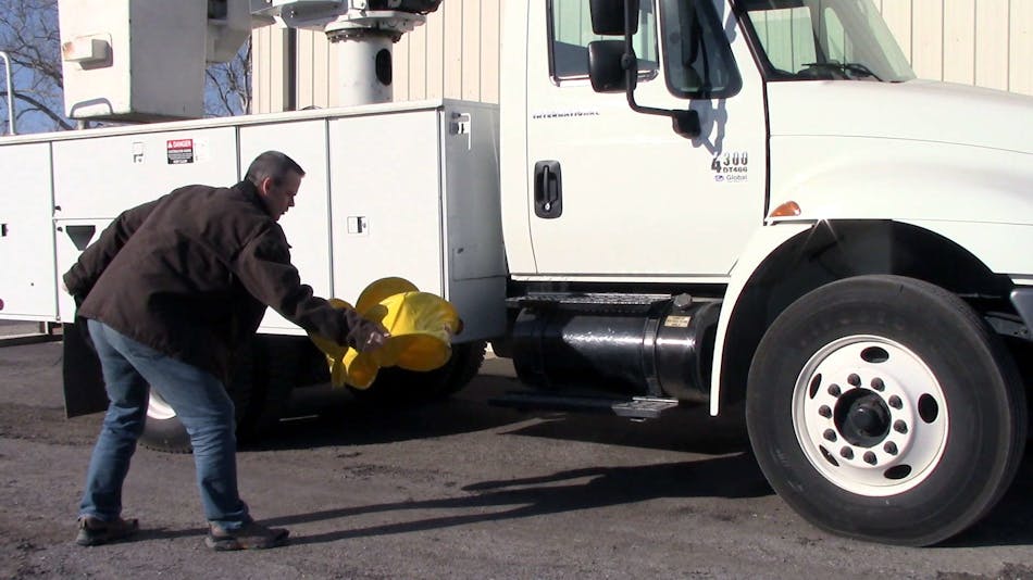 Portable Spill Containment Pool with SelfErecting, Encapsulated Spring