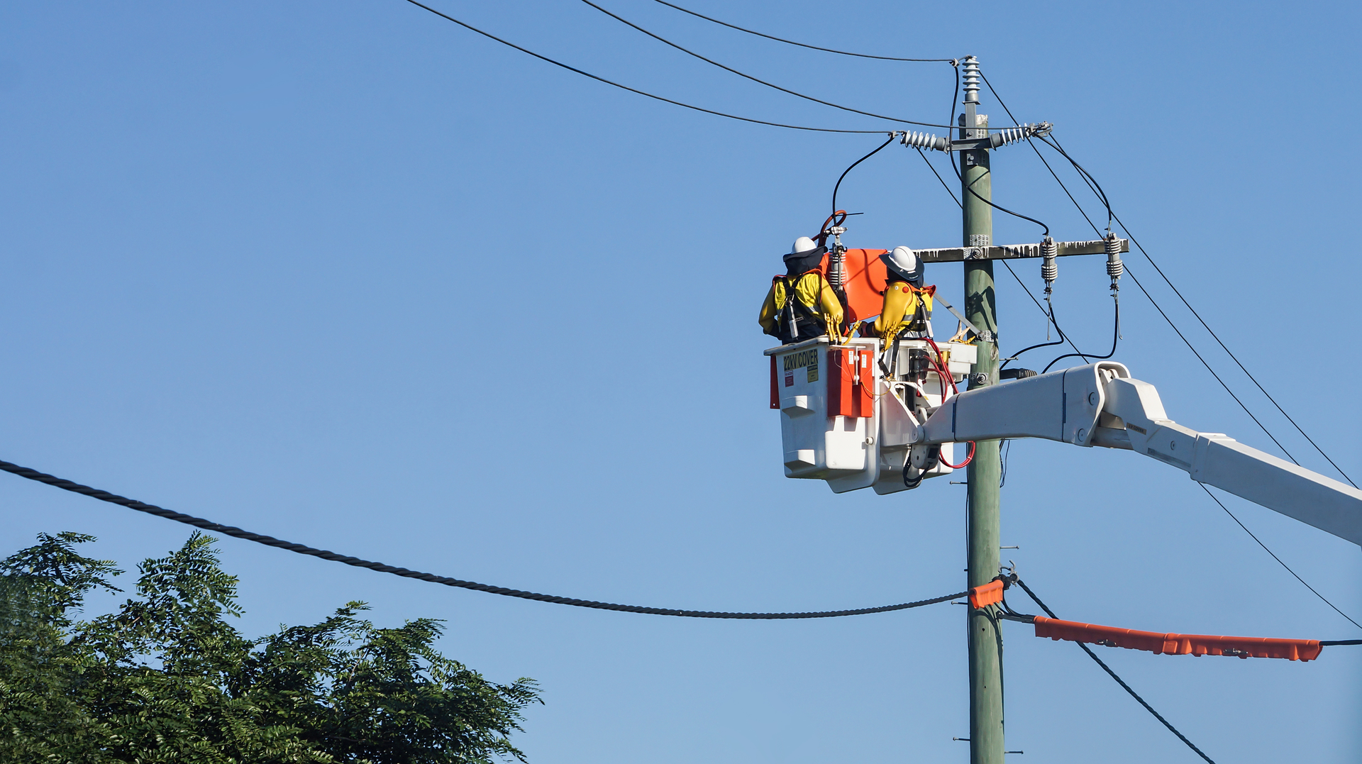 Before starting their day, line workers must inspect their bucket trucks to ensure they are well stocked and in proper working condition.