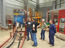 Stedin, AIT and Siemens representatives prepare type test of new cable box at AIT. Stedin, AIT and Siemens representatives prepare type test of new cable box at AIT.