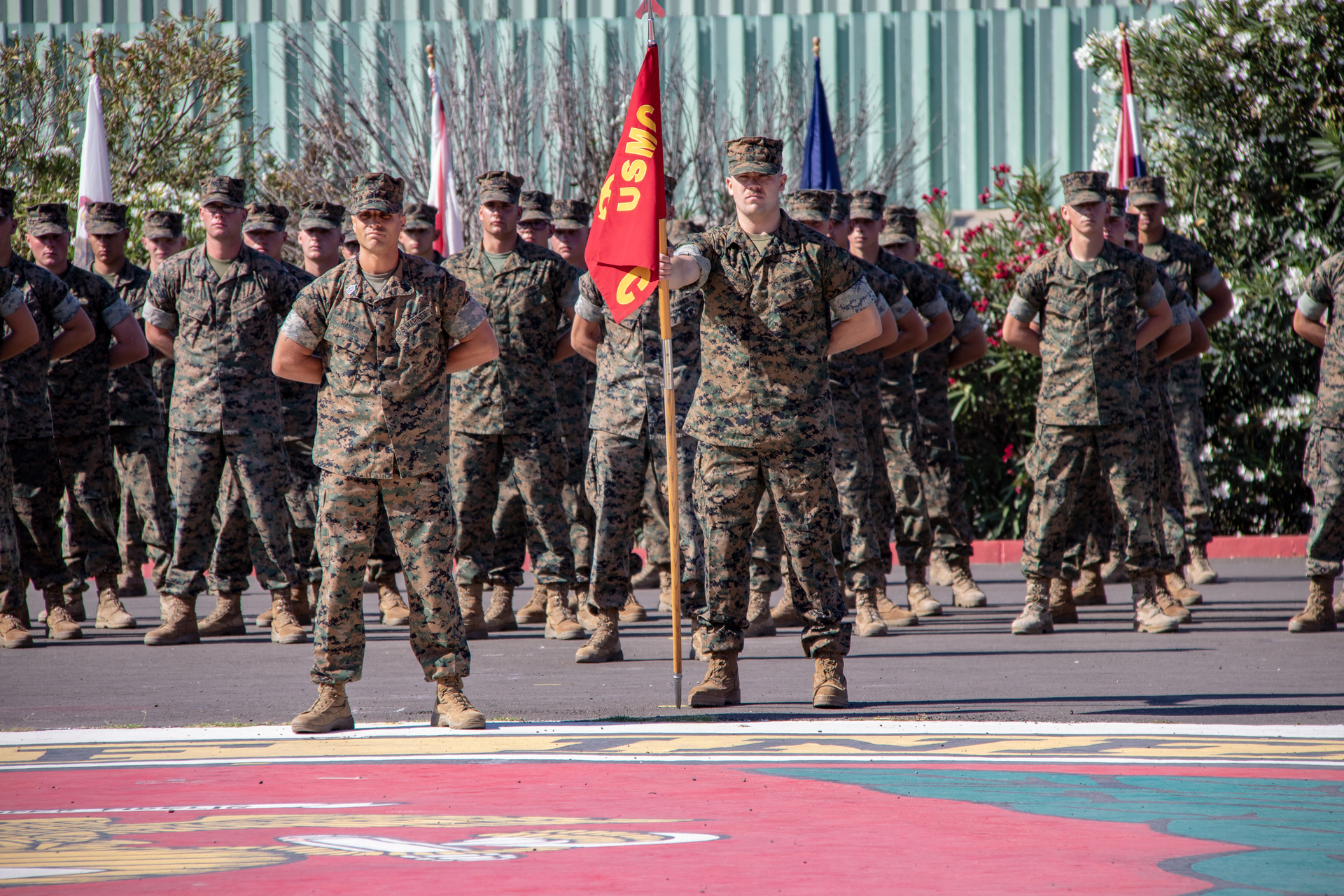 Marines at Camp Pendleton's parade ground