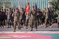 Marines at Camp Pendleton's parade ground Marines at Camp Pendleton's parade ground