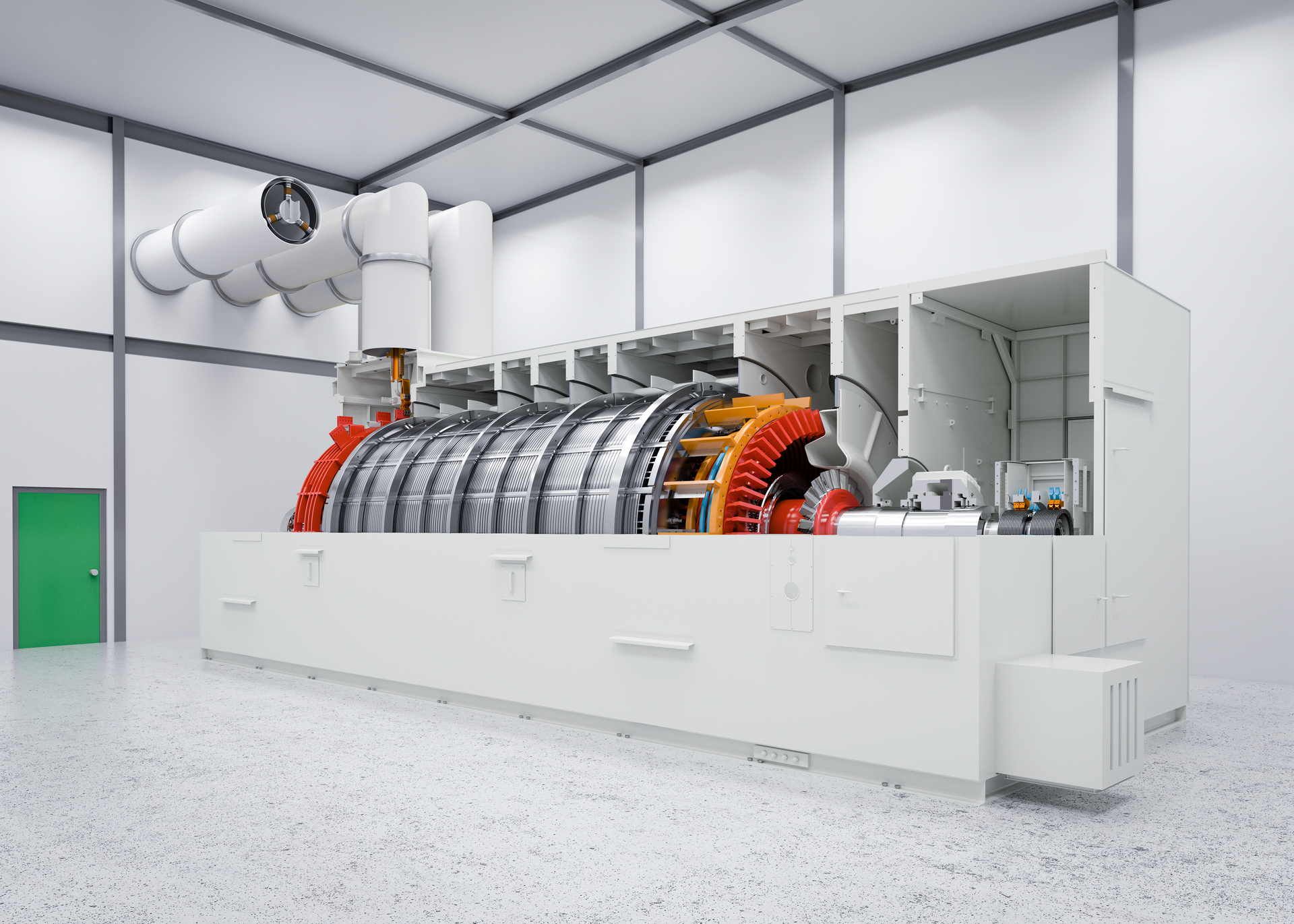 Synchrous condenser cutaway. Courtesy of Siemens