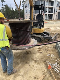 Low-cost cable installation in South Carolina. Source: Brian Hunter, regional manager of TT Technologies and associate member of PDi2.