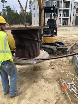 Low-cost cable installation in South Carolina. Source: Brian Hunter, regional manager of TT Technologies and associate member of PDi2. Low-cost cable installation in South Carolina. Source: Brian Hunter, regional manager of TT Technologies and associate member of PDi2.