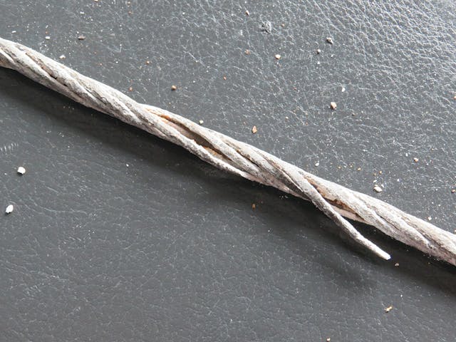 A sample of replaced conductor confirms advanced corrosion as predicted by model.