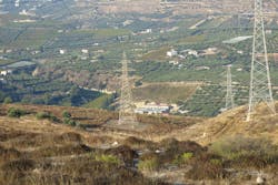 The area around the base of a tension tower cleared of vegetation in October after assigned to an outside contractor. The area around the base of a tension tower cleared of vegetation in October after assigned to an outside contractor.