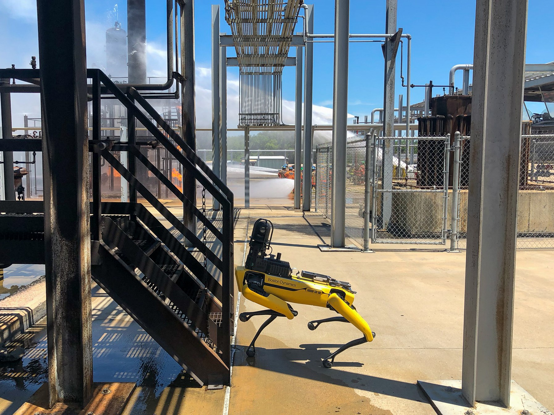 A Boston Dynamics robot named 'Spot' is keeping watch over some critical utility infrastructure for National Grid