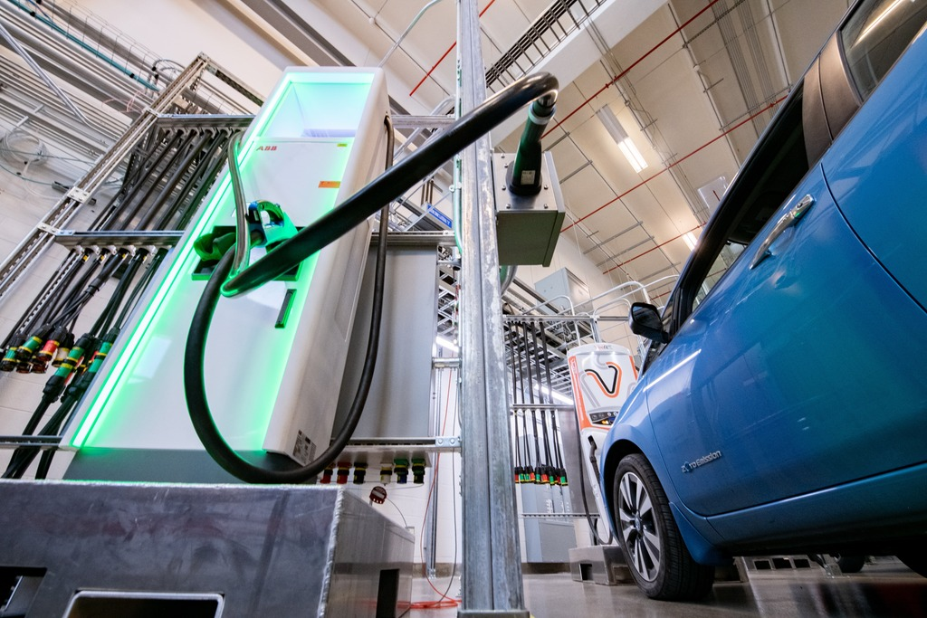 The laboratory's Energy Systems Integration Facility allows researchers to evaluate various aspects of electric vehicle fast-charging capabilities.