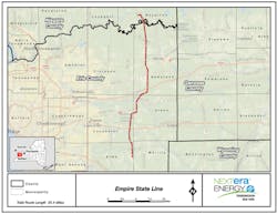 A map of the transmission line. A map of the transmission line.