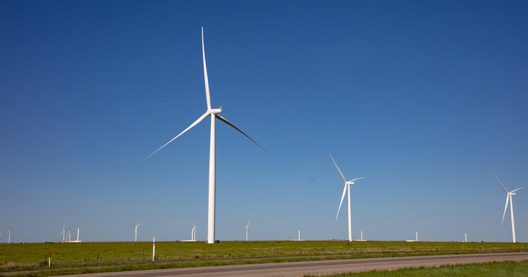 Wind turbines in New Mexico.