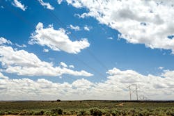 Transmission line in New Mexico. Transmission line in New Mexico.