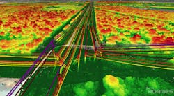 Aerial LiDAR can capture transmission, distribution or underbuilt lines. Vegetation clearance rules can be applied by differing conductor types or voltages, allowing a single capture to work for any asset type.