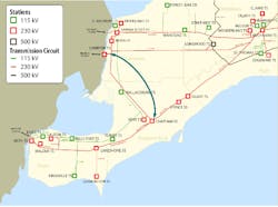 Proposed transmission line connects Lambton TS and Chatham SS. Exact route to be determined. Proposed transmission line connects Lambton TS and Chatham SS. Exact route to be determined.