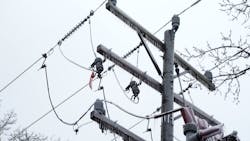 Icicles form on power lines during the winter storm, which hit Dominion Energy's service territory. Icicles form on power lines during the winter storm, which hit Dominion Energy's service territory.