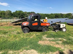 A native pollinator seed mix is installed at an Evergy solar site. A native pollinator seed mix is installed at an Evergy solar site.