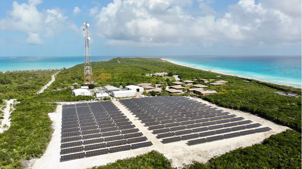 Highbourne Cay improves resiliency and financial performance with a microgrid from Bahamas Energy and Solar Supplies, Azimuth Energy, and Solar FlexRack solutions.