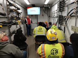 Because of the hazardous nature of the work, crews use Pepco’s four key questions during morning briefs as well as Aldridge’s enclosed-space entry checklist to identify hazards and critical tasks. Because of the hazardous nature of the work, crews use Pepco’s four key questions during morning briefs as well as Aldridge’s enclosed-space entry checklist to identify hazards and critical tasks.